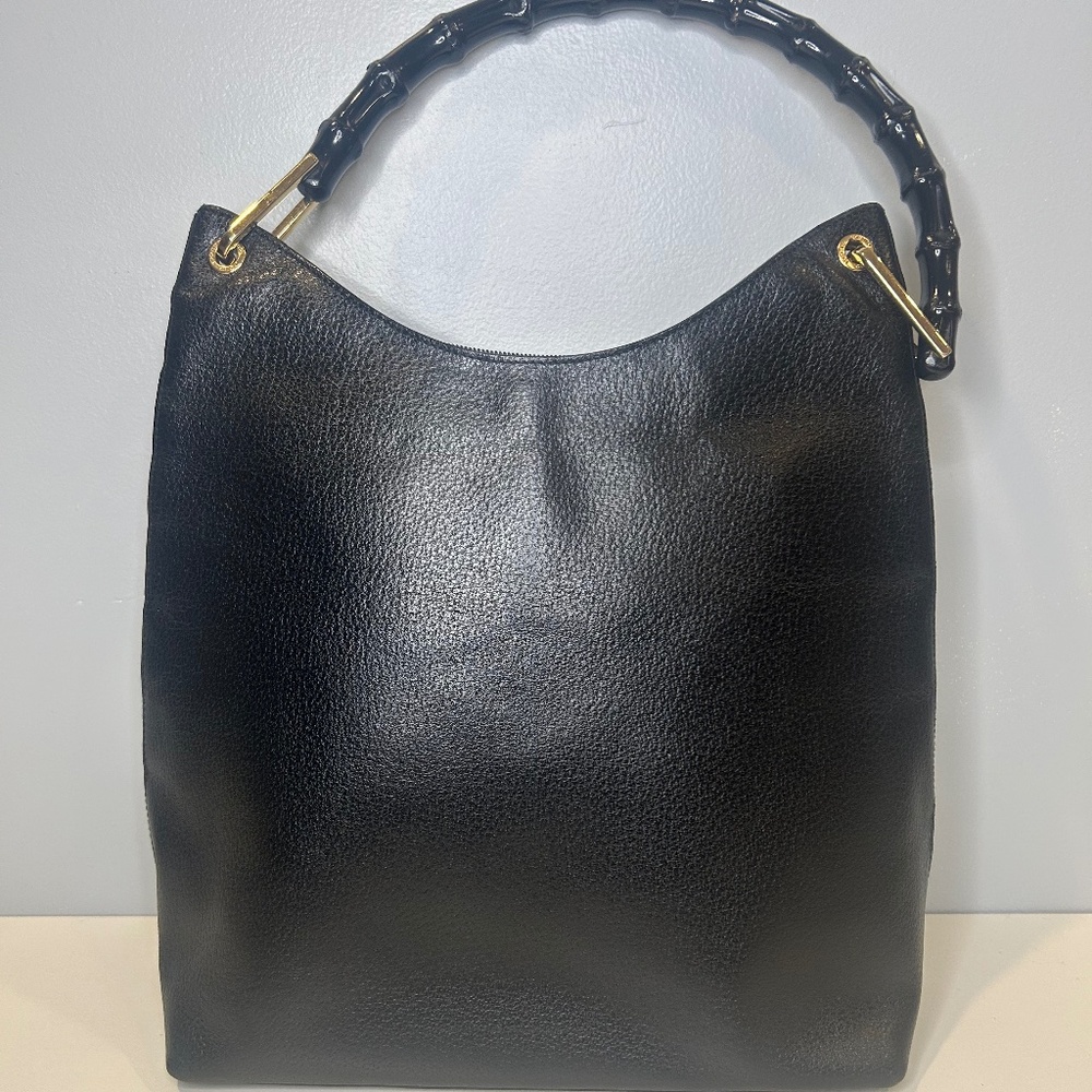 Gucci Bamboo Tote Bag - Black